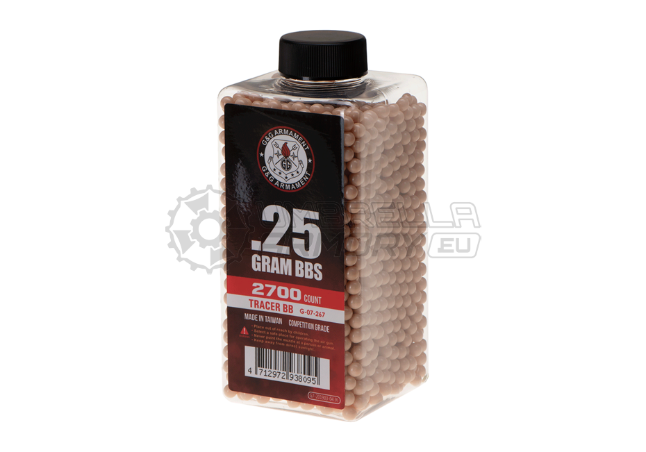 0.25g Tracer BBs 2700rds (G&G)