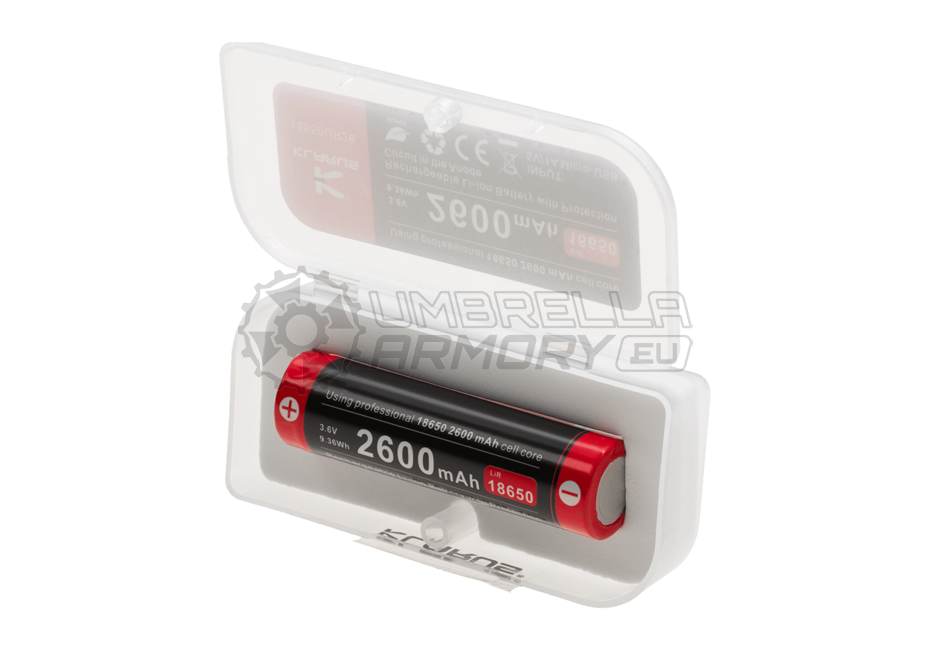 18650 Battery 3.7V 2600mAh Micro-USB (Klarus)