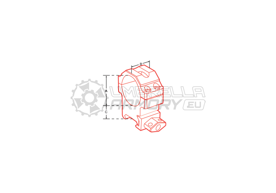 30mm CNC Mount Rings Medium (Leapers)