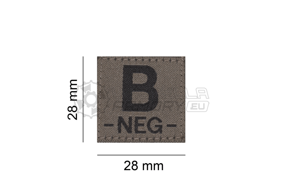 B Neg Bloodgroup Patch (Clawgear)