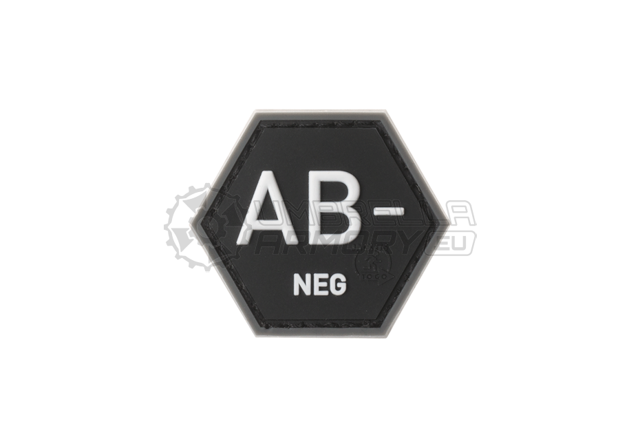 Bloodgroup Hexagon Rubber Patch AB Neg (JTG)