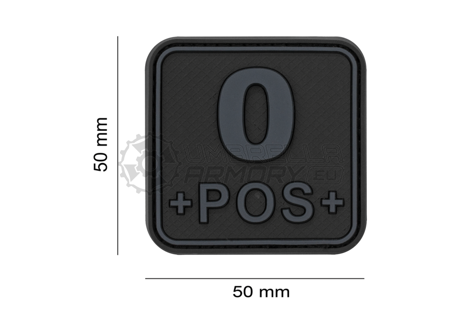 Bloodtype Square Rubber Patch 0 Pos (JTG)