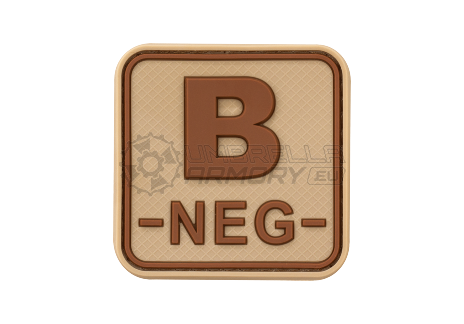 Bloodtype Square Rubber Patch B Neg (JTG)