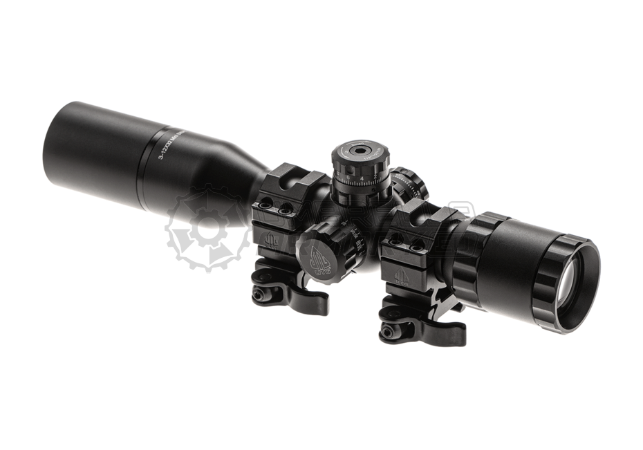 BugBuster 3-12X32 Scope Side AO Mil-Dot With QD Rings (Leapers)