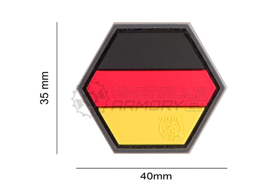 German Flag Hexagon Rubber Patch (JTG)