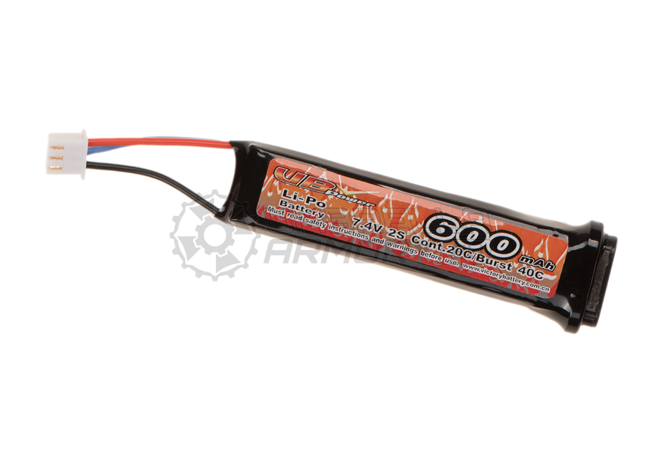 LiPo 7.4V 600mAh Tokyo Marui AEP Battery (VB Power)