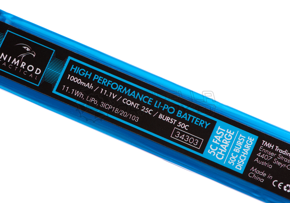 Lipo 11.1V 1000mAh 25C Split Type (Nimrod)