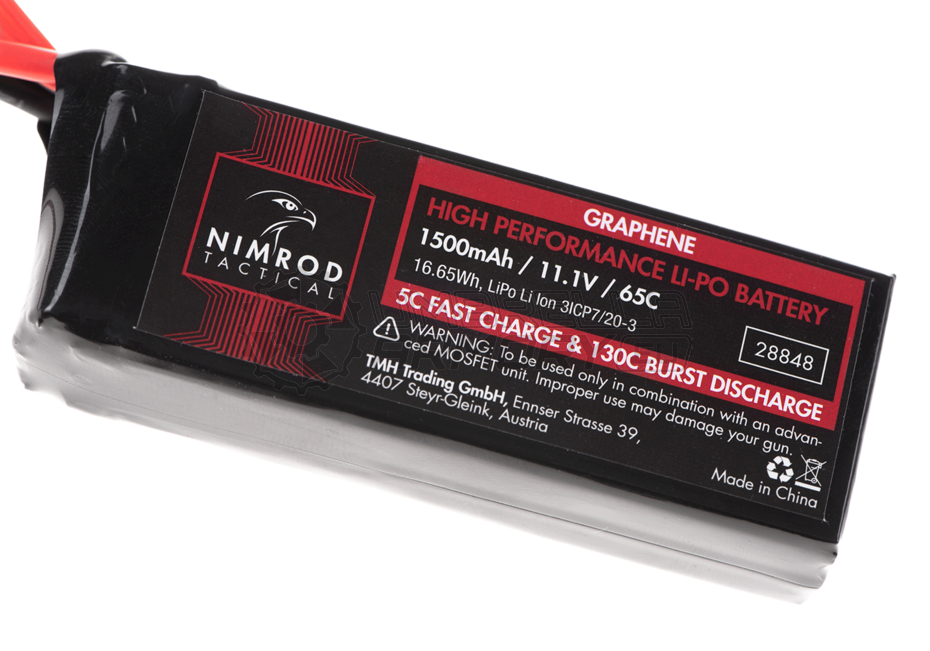 Lipo 11.1V 1500mAh 65C Graphene Mini Type (Nimrod)