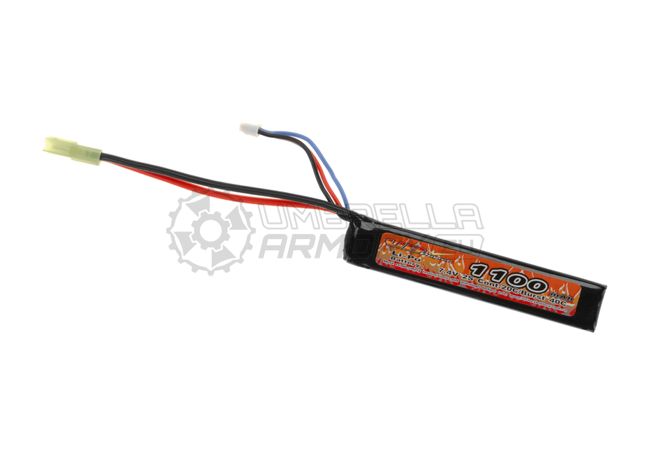 Lipo 7.4V 1100mAh 20C Stock Tube Type (VB Power)