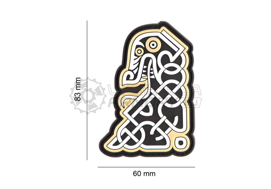 Northman Tribal Dragon Ship Head Rubber Patch (JTG)