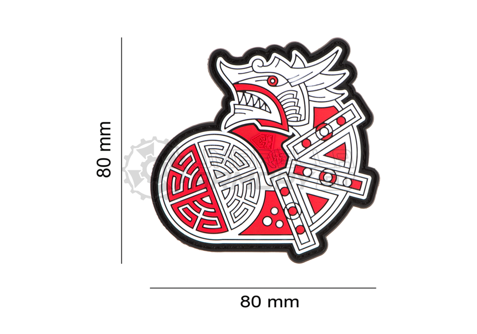 Viking Dragon Ship Head Rubber Patch (JTG)